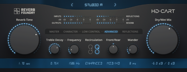 Lexicon 480Lをモデルにした高密度リバーブプラグイン、Reverb Foundry