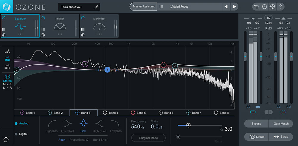 マスターアシスタントを搭載した自動マスタリングプラグイン、iZotope