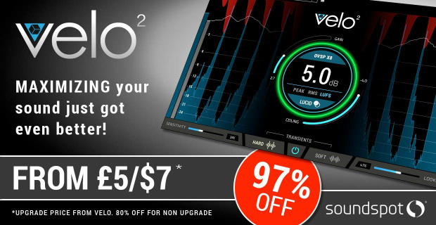 マスタリングリミッターSoundSpot「Velo 2」がリリース！期間限定価格最大95%OFF！ | Computer Japan