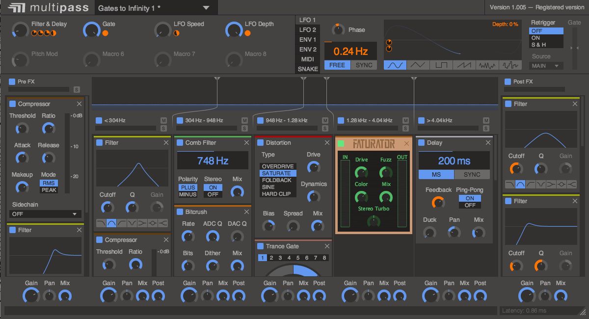 マルチバンドエフェクト/ホストプラグイン、KiloHearts「Multipass」が50％OFF！ Computer Music Japan