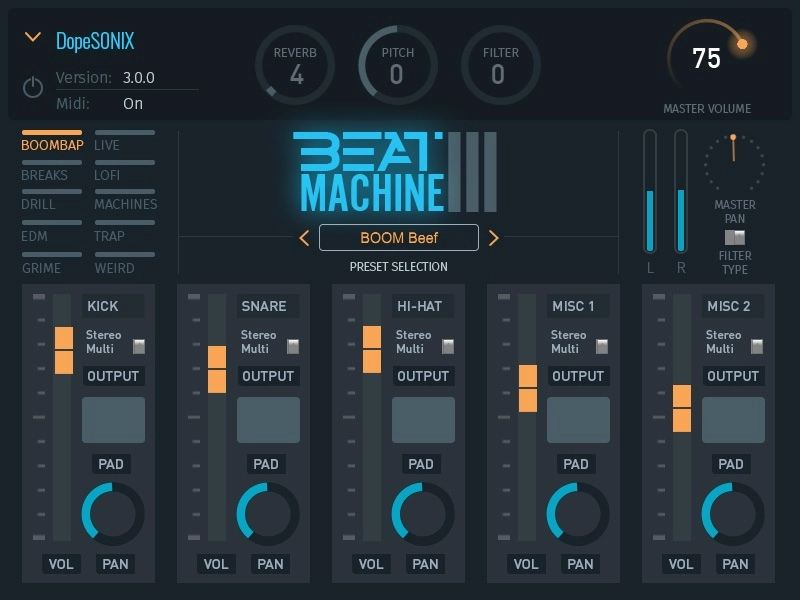その他 THE BEAT MACHINE 可能な限りすべての音楽ジャンルをカバーするドラムマシン、DopeSONIX