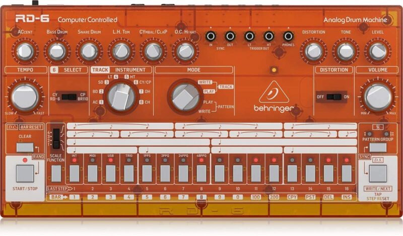 64ステップシーケンサーを搭載したアナログドラムマシン、Behringer