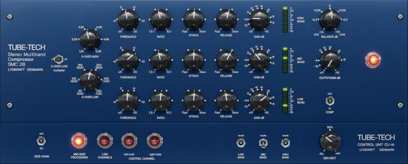 真空管ステレオ・マルチバンド・コンプレッサーTUBETECH SMC2Bを忠実にエミュレートした、Softube「Tube-Tech SMC ...