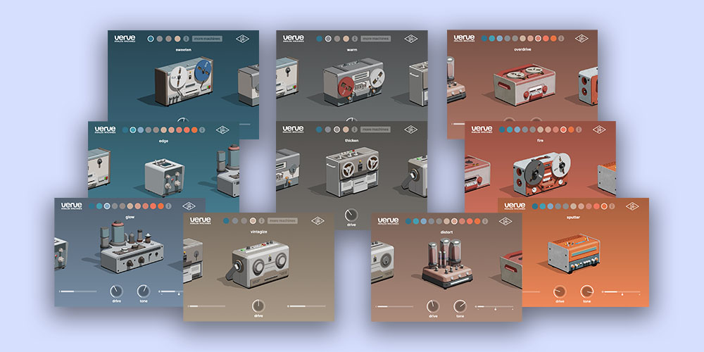 The Verve – アナログ2枚 10種類のカラフルなアナログギアバンドル、Universal Audio「Verve