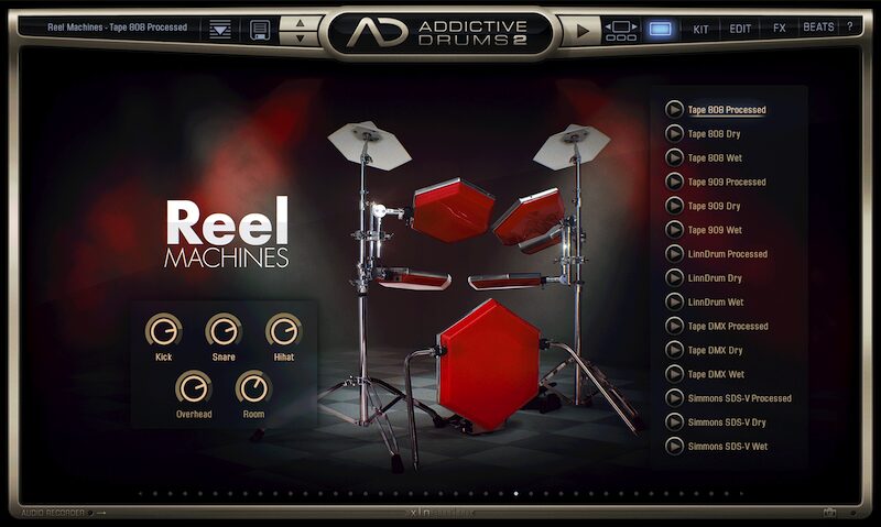 アナログの魂が宿るヴィンテージマシンAddictive Drums用ADpak、XLN Audio「ADpak Reel Machines」が ...