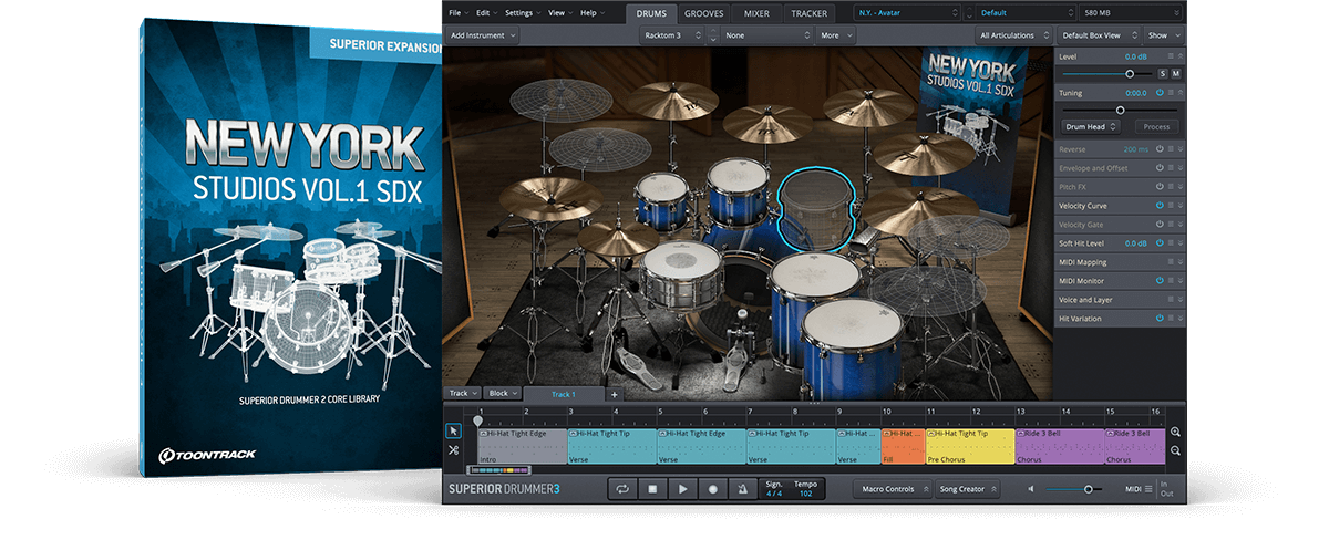 S2.0』のサウンド・ライブラリを単体製品化した、TOONTRACK「SDX