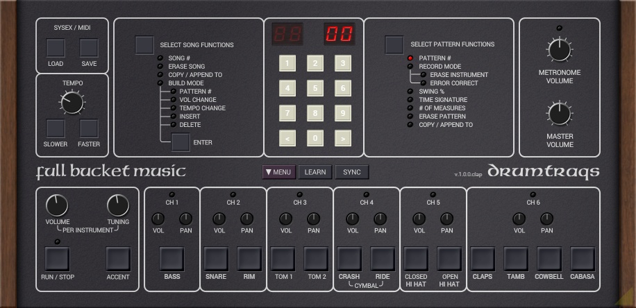 無料】1983年リリースのドラムマシンSequential Circuits Drumtraksをエミュレートした、Full Bucket  Music「DrumTraqs」無償配布開始！ | Computer Music Japan