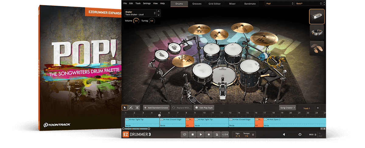 多種多様なポップスに対応する万能型EZX拡張音源、 TOONTRACK