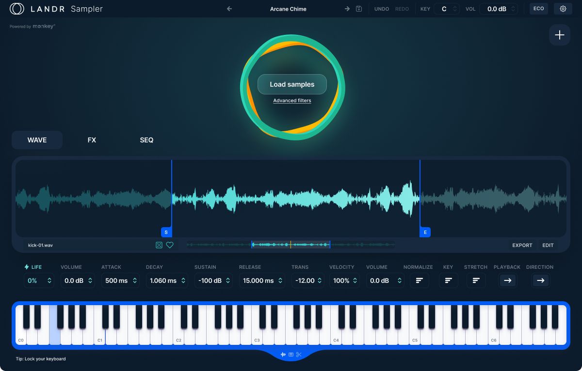 サウンドの可能性を最大限に引き出すLANDRのサンプラー、「LANDR