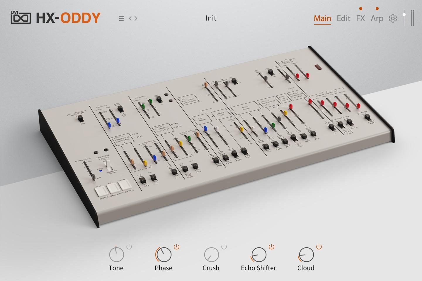伝説的なアナログシンセを 現代的な解釈で再創造、UVI「HX-ODDY」が75