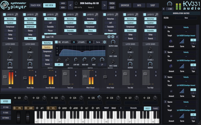 4450個のファクトリープリセットを備える SYNTHMASTER 3 のエントリー