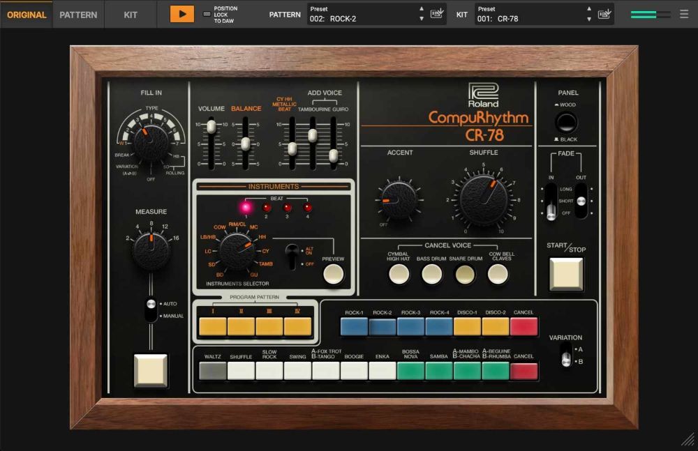 1970年代のクラシックドラムマシン、Roland「CR‑78 Software Rhythm
