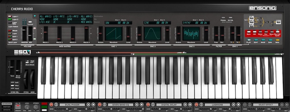 ESQ-1のオリジナル波形公式ライセンス取得！細部まで高精度にエミュ