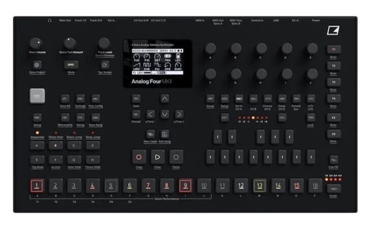 4ボイスのポリフォニックアナログシンセサイザー、ELEKTRON「Analog
