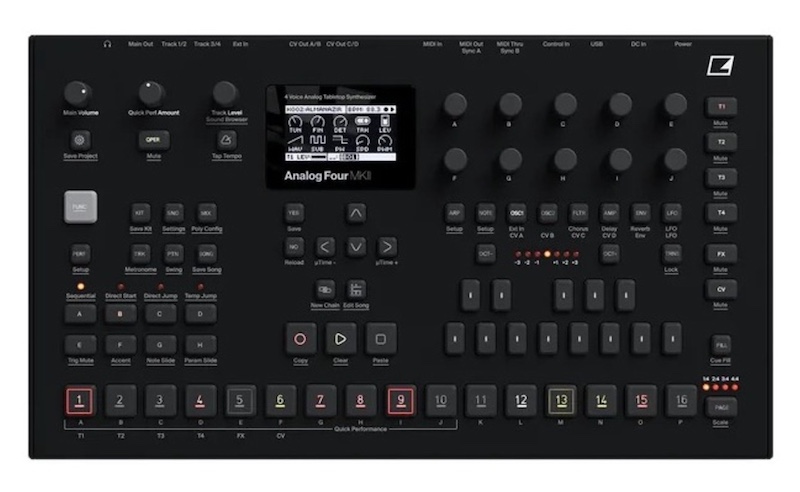 4ボイスのポリフォニックアナログシンセサイザー、ELEKTRON「Analog 